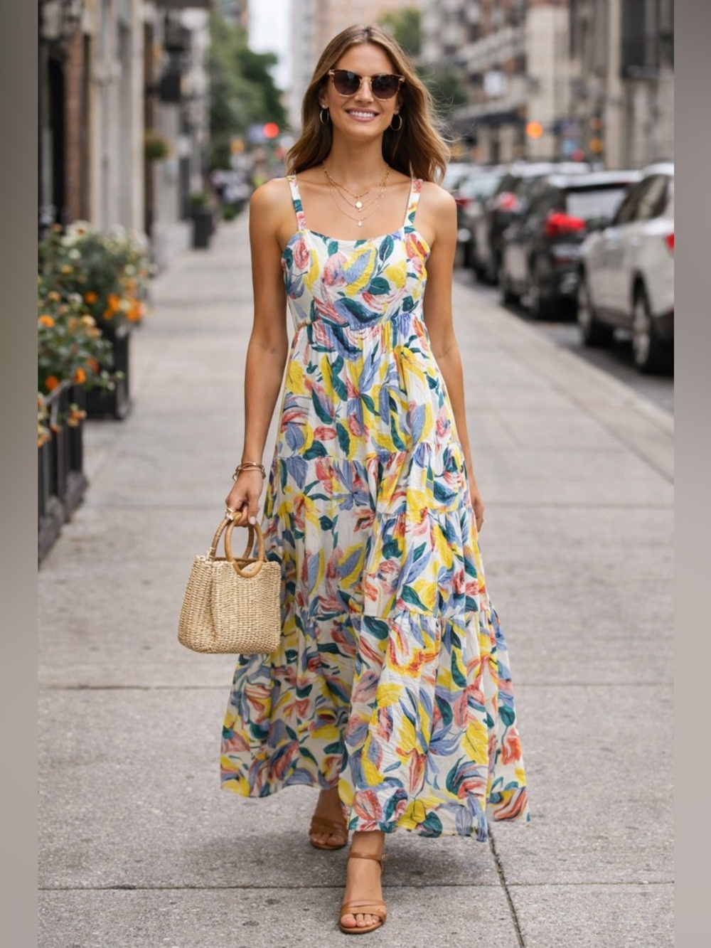 Sky's are Blue Floral Maxi Dress